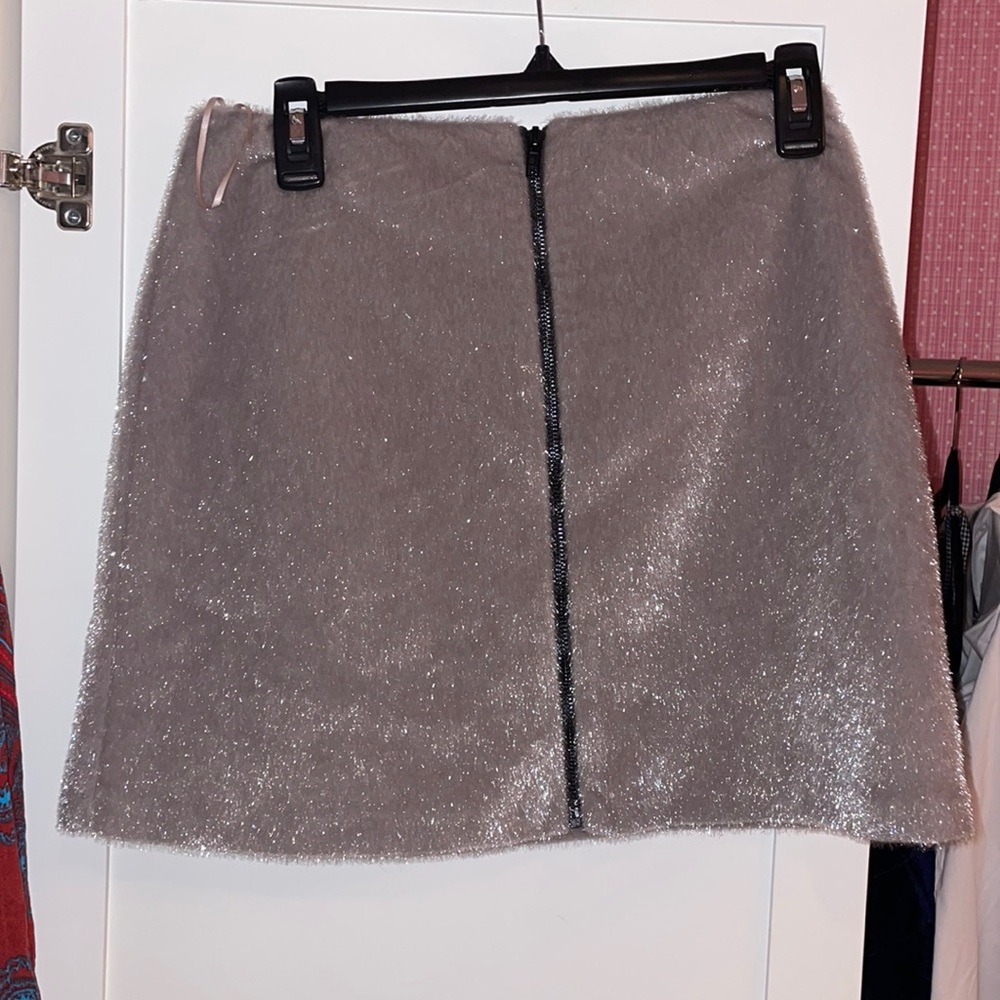 Topshop furry mini skirt